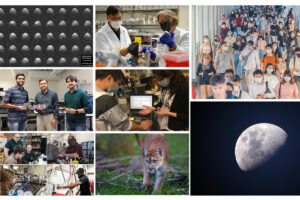 Collage of research pictures