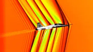 Graphic of a supersonic engine